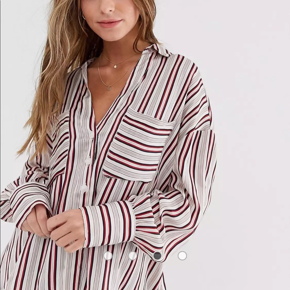 Free People Tops - FREE PEOPLE “MAD ABOUT YOU” STRIPED BUTTON DOWN